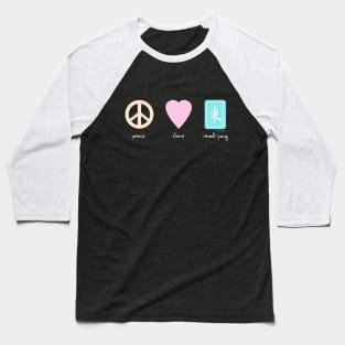Peace Love Mah-jong Baseball T-Shirt